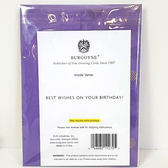 Birthday Card + Set of 5x (five) Decorative Hair Clip Burgoyne KJS Industries - Picture 3 of 5